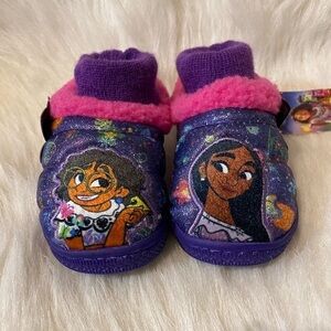 Disney Encanto Slippers Toddler Girls Size 5-6‎ Purple Slip On Shoes